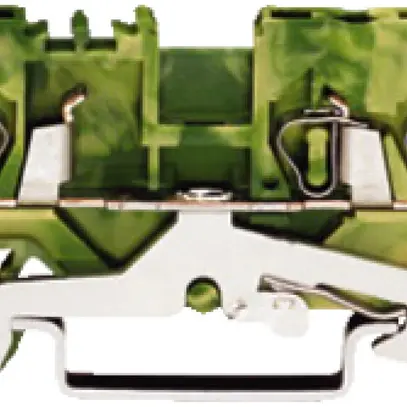 Morsetto di protezione WAGO 2.5mm² verde/giallo 