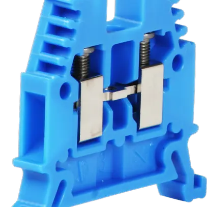 Durchgangs-Reihenklemme Woertz 0.5…4mm² 32A 1000V Schraubanschluss 2×1 TH35 blau 