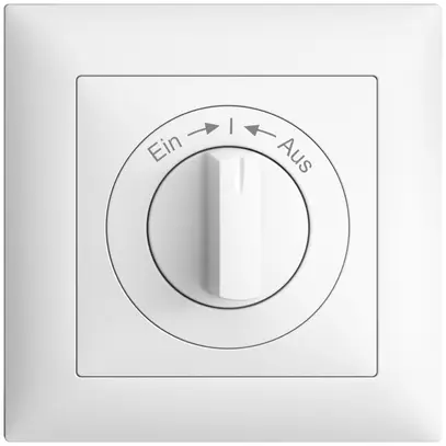 Kit frontal EDIZIOdue Ein->I<-Aus blanc 88×88mm pour contact pivotant 