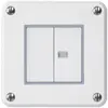 Contatto pulsante INC robusto IP55 2×1P bianco 1×illuminato 