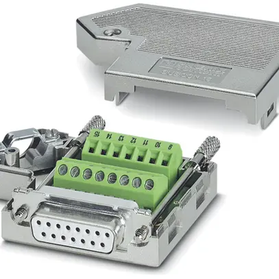 Buchse D-Sub 15L female geschirmt mit Schraubklemmen 