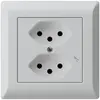 Prise ENC kallysto.line 2×T13/1 gris clair avec sécurité enfants 