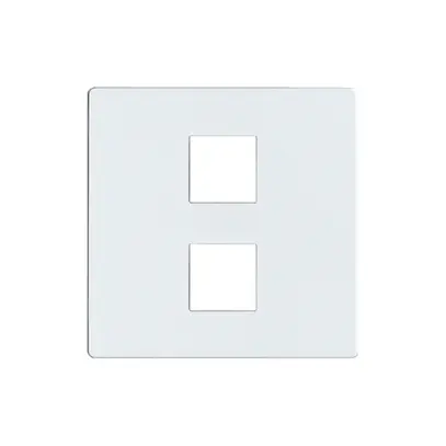 Plaque frontale EDIZIOdue elegance pour poussoir double perle 