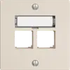 Montageset S-One EDIZIOdue F für 2×RJ45 gerade, crema 