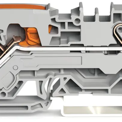 Morsetto di passaggio WAGO Top Job-S 6mm² 2L grigio serie 2106 