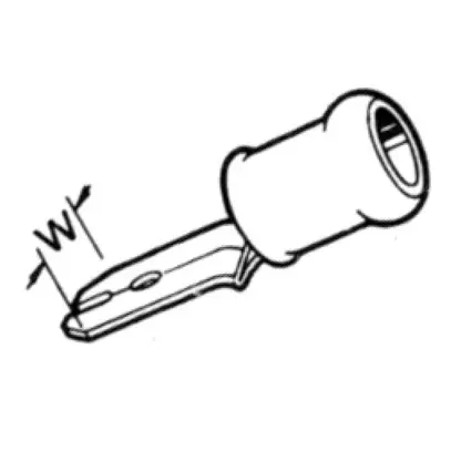Fiche plate isolé Pidg-Faston 6,3×0,8 
