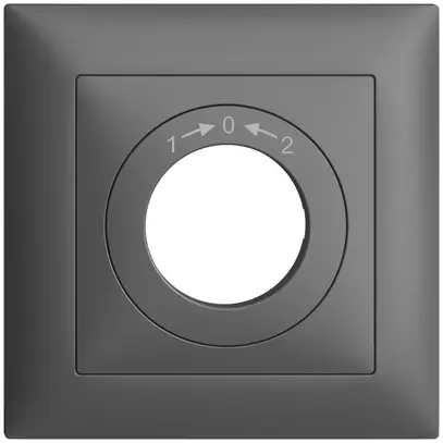 Kit frontal EDIZIOdue 1->0<-2 gris foncé 88×88mm pour contact pivotant 