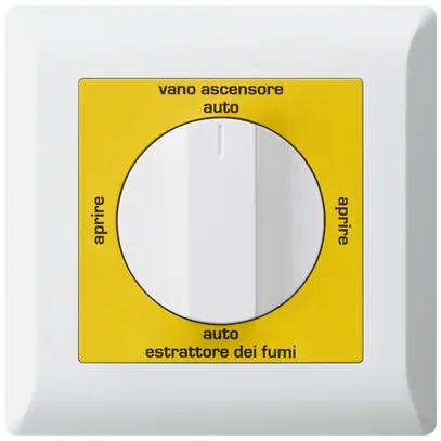 Interruttore rotativo INS kallysto.line per estrattore fumi italiano bianco 