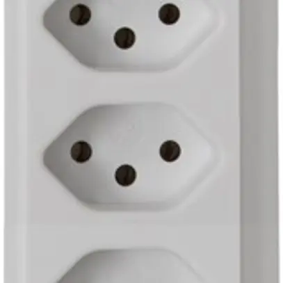 Presa multipla cleverLINE 9×T13 bianco 2m H05VV-F 3×1mm² con interruttore 