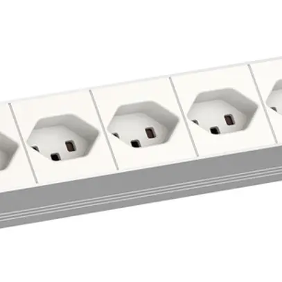 Steckdosenleiste 19" BACHMANN 8×T23 3m 1HE weiss 