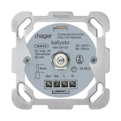 Intérieur pour variateur rotatif Hager DALI F 