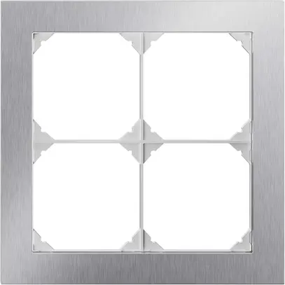 En-tête ENC EDIZIO.liv prestige SNAPFIX® 2×2 154×154mm acier chromé poncé 