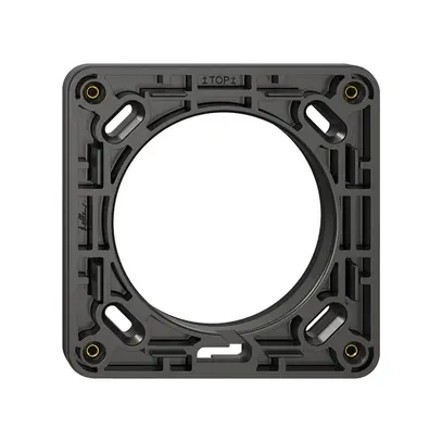 Cadre de montage NUP NEVO, 1×1, avec joint en caoutchouc mousse, 87×87mm, noir 