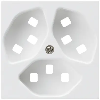 Piastra frontale per presa Hager kallysto 3×T23 H bianco ultra 