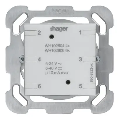 Inserto per pulsante universale 4…6× Hager senza LED montaggio F 