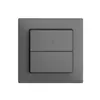 Kit frontal EDIZIOdue F gris foncé pour poussoir & interrupt.stores 