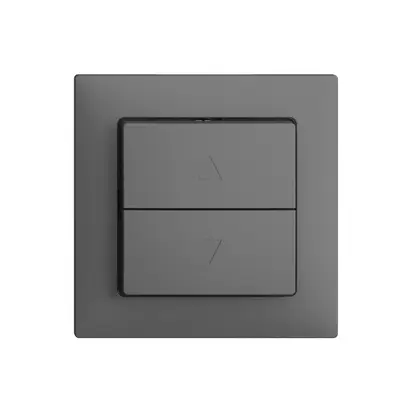 Kit frontal EDIZIOdue F gris foncé pour poussoir & interrupt.stores 