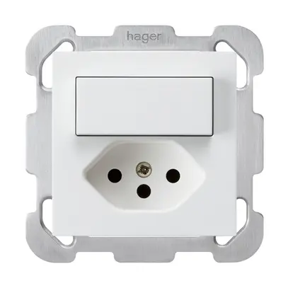 UP-Kombination 3/1P+T13 weiss kallysto mit Befestigungsplatte 