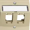 Montageset EDIZIOdue, mit Schrägauslasshaube, für 2×RJ45, vanille 