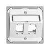 Kit de montage INC EDIZIOdue, avec capot de sortie oblique, pour 2×RJ45, blanc 