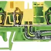 Morsetto di terra componibile WKFN 0.13…4mm² 3×molla 1 piano guida 35mm ve/gi 