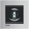 Module audio/vidéo Hager elcom.modesta 2-fils pour interphone, acier fin 