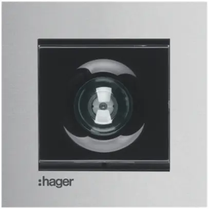 Module audio/vidéo Hager elcom.modesta 2-fils pour interphone, acier fin 