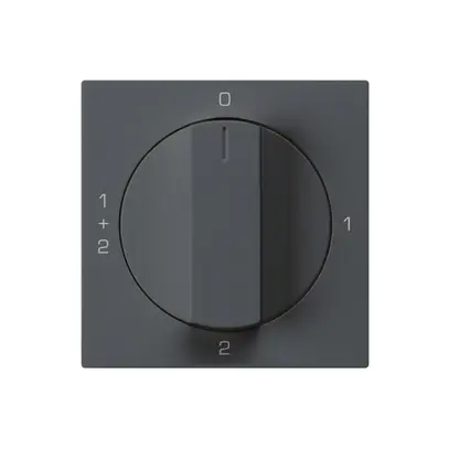 Kit frontale per interruttore rotativo S1 60×60mm kallysto 0-1-1+2-2 antracite 