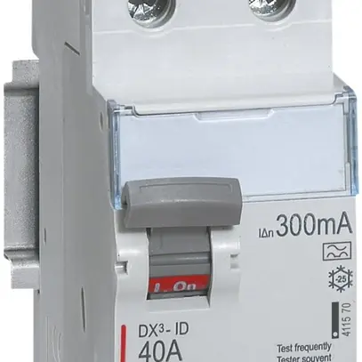 Interrupteur différentiel Legrand DX3standard 2P 230V 40A 0.3A type A 2UM 