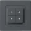 Pulsante per tapparelle INC kallysto.pro antracite con 4 tasti 