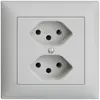 Prise ENC EDIZIOdue 2×T13 gris clair 