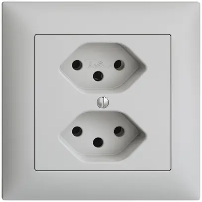 Prise ENC EDIZIOdue 2×T13 gris clair 