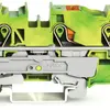 Morsetto di protezione WAGO TOPJOB-S 10mm² 3L verde/giallo serie 2210 
