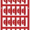 Marqueur de conducteur Weidmüller MultiCard SFC p.Ø1.5…2.5mm 21×5.8mm PA66 rouge 