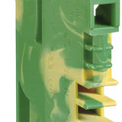 Morsetto di passaggio Hager 2.5mm², 2×PE, ad innesto, aperto sul lato 