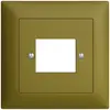 Kit frontal EDIZIOdue olive 88×88mm 4×RJ45 
