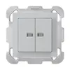 Pulsante luminoso INC kallysto 2×AR/1P 2 lenti grigio chiaro piastra fissaggio 
