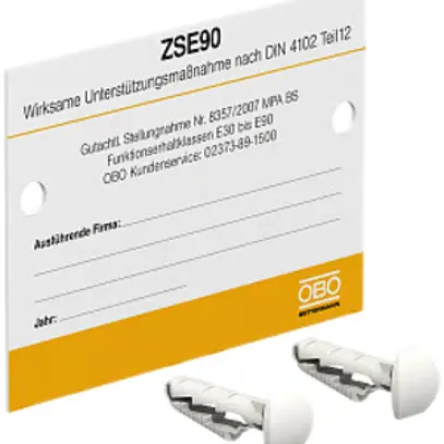 Plaque d'identification Bettermann pour décharge de traction 