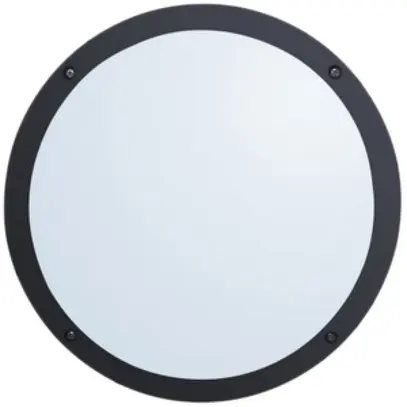 Plafonnier/applique LED Z-Licht Aluled 12W 900lm 3000K IP65 PC noir 