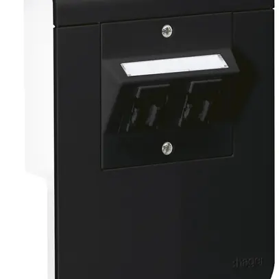 Support d'appareil Hager pour SL20115 noir, 2×cat.5e 