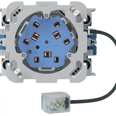 EB-Steckdose 3×Typ 13/23 Hager L2 Ecobus power mit EB-Dose G3 