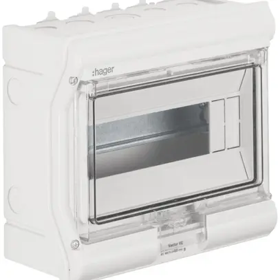 Quadro di distribuzione AP Hager vector 1 fila 10UM IP54/IP65 237×210×114mm 