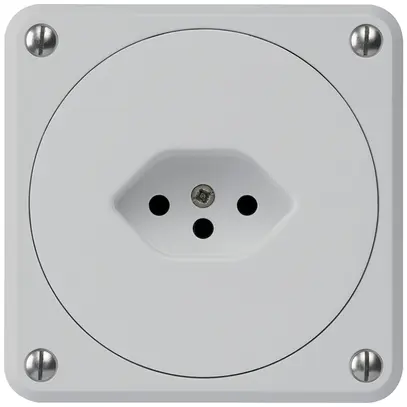 Presa INC robusto tipo 13 grigio senza copercchio 