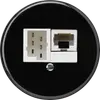 Einsatz zu UP-Dose basico 1×RJ45u+1×TT83 schwarz 