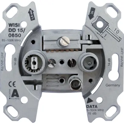 Presa dati R/TV DD15 15dB 5…65MHz, senza griffa 