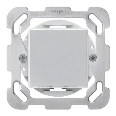 Inserto per lampada LED Hager LED ro/ve 230V con placca di fissaggio 