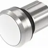 EB-Drucktaster EAO45, I, weiss Ring silber bündig 