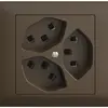 Prise INC 3×T23 16A EDIZIOdue coffee, avec bornes enf. 