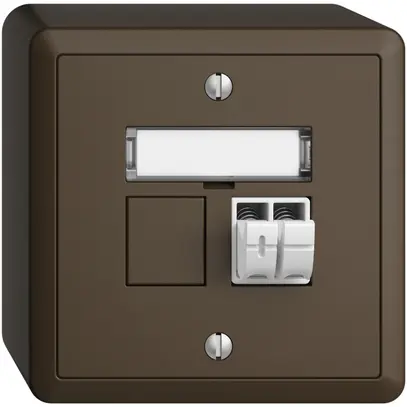 Prise audio AP Push Type EDIZIOdue FX, 1×, kit d'inscription, coffee 