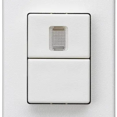 Interruttore a pulsante 2× AMD Hager FLF 10A/250V 3/1L 1× illuminato bianco 